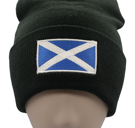 Scottish Flag Embroidered Beanie
