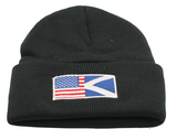 Scottish-American Flag Embroidered Beanie