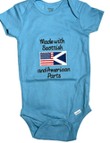Made with Scottish and American Parts Onesie
